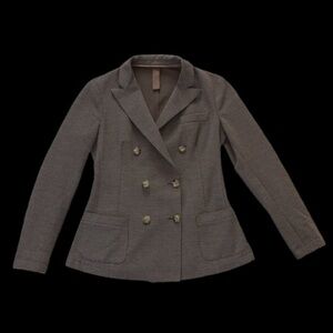 Eleventy Knit Stretch non wrinkle Double Breasted Blazer in Brown Size 42/6US